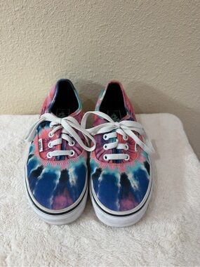 Vans Authentic Tie-Dye Classic Lace-Up Sneakers - Pink/Blue